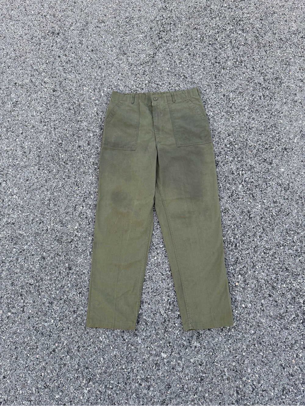Vintage 1980s US Army OG-507 Utility Fatigue Trousers Men's Green Pants 36x30